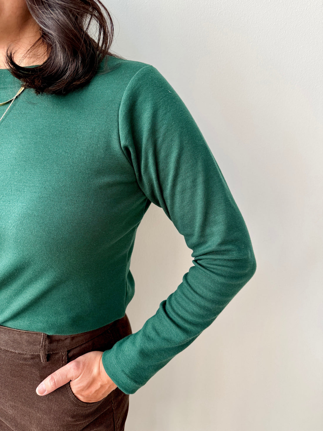 Long Sleeve Low Mock Top