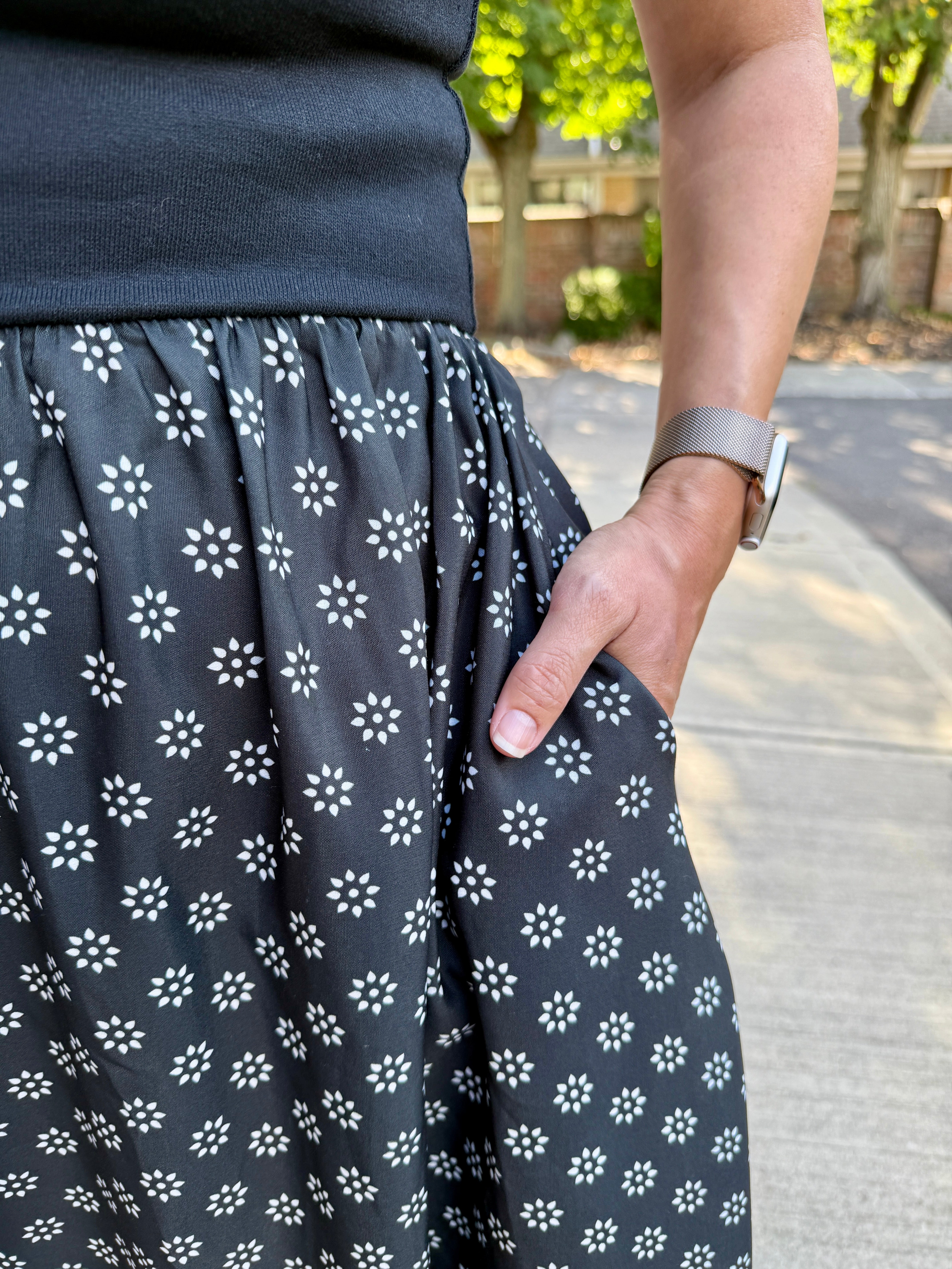 Mixed Media Strapless Dress