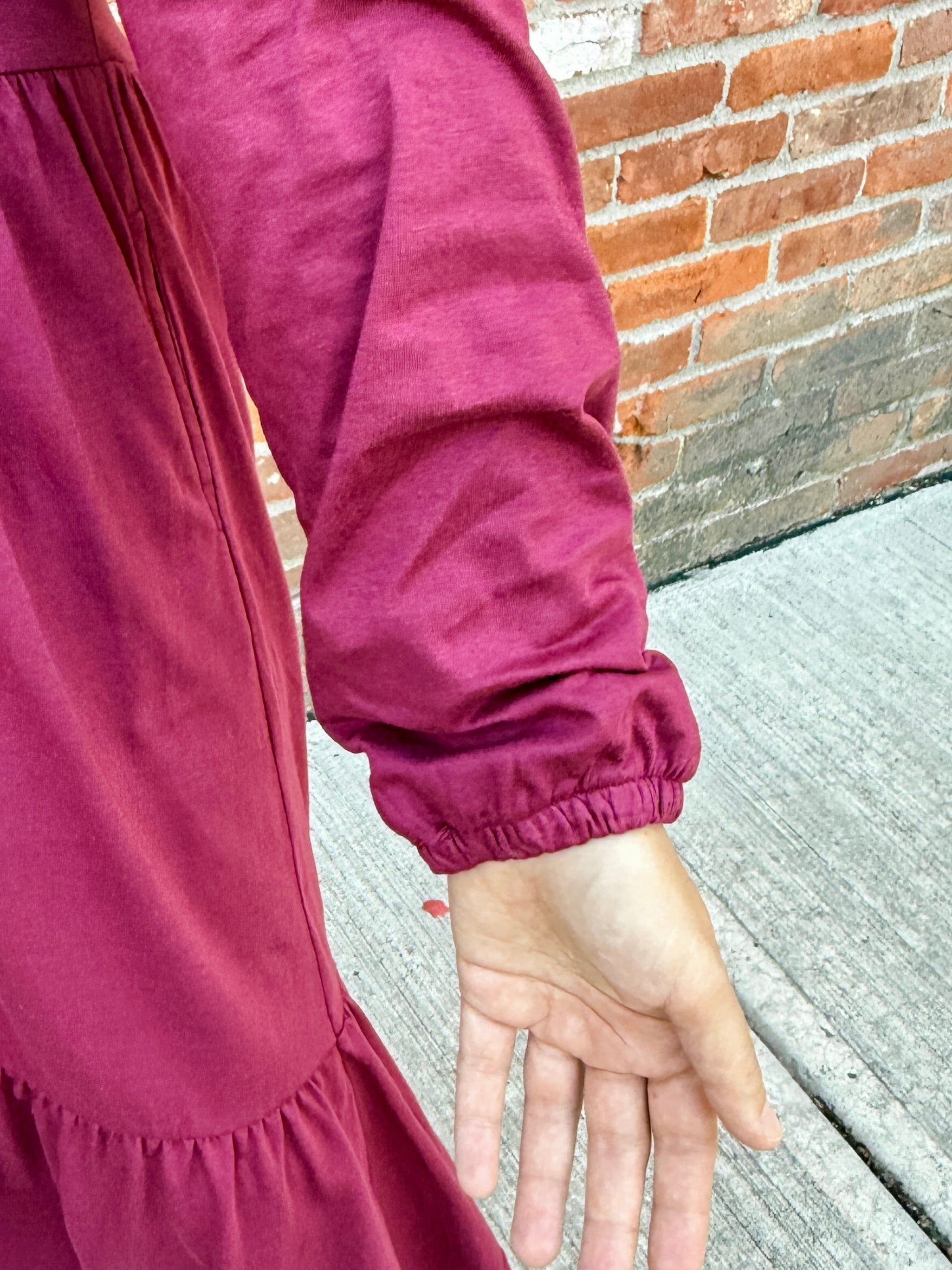 Tiered Knit Shirt Dress