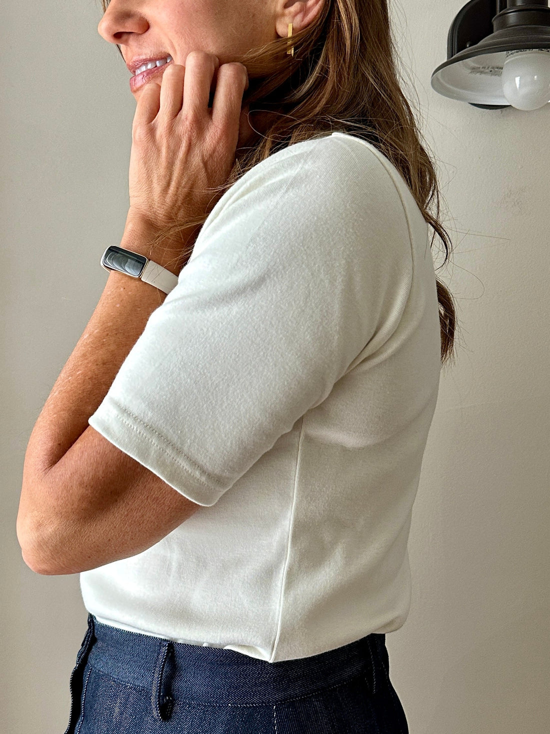 Elbow Sleeve Mock Neck