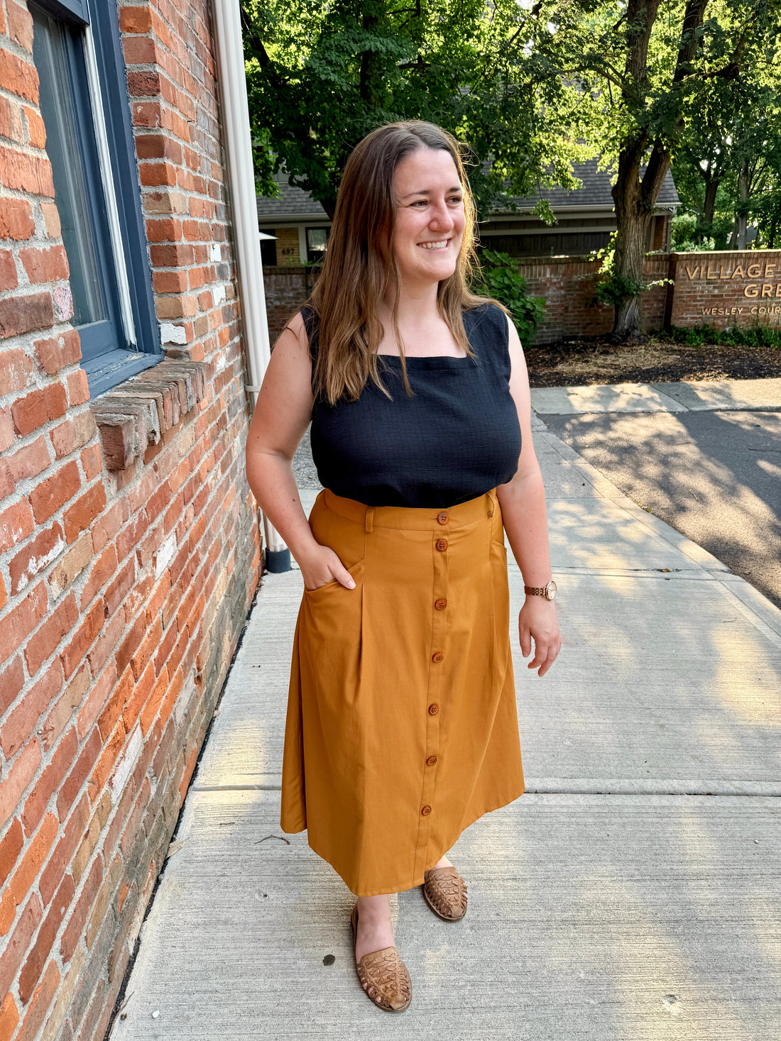 Sleeveless Square Neck Top