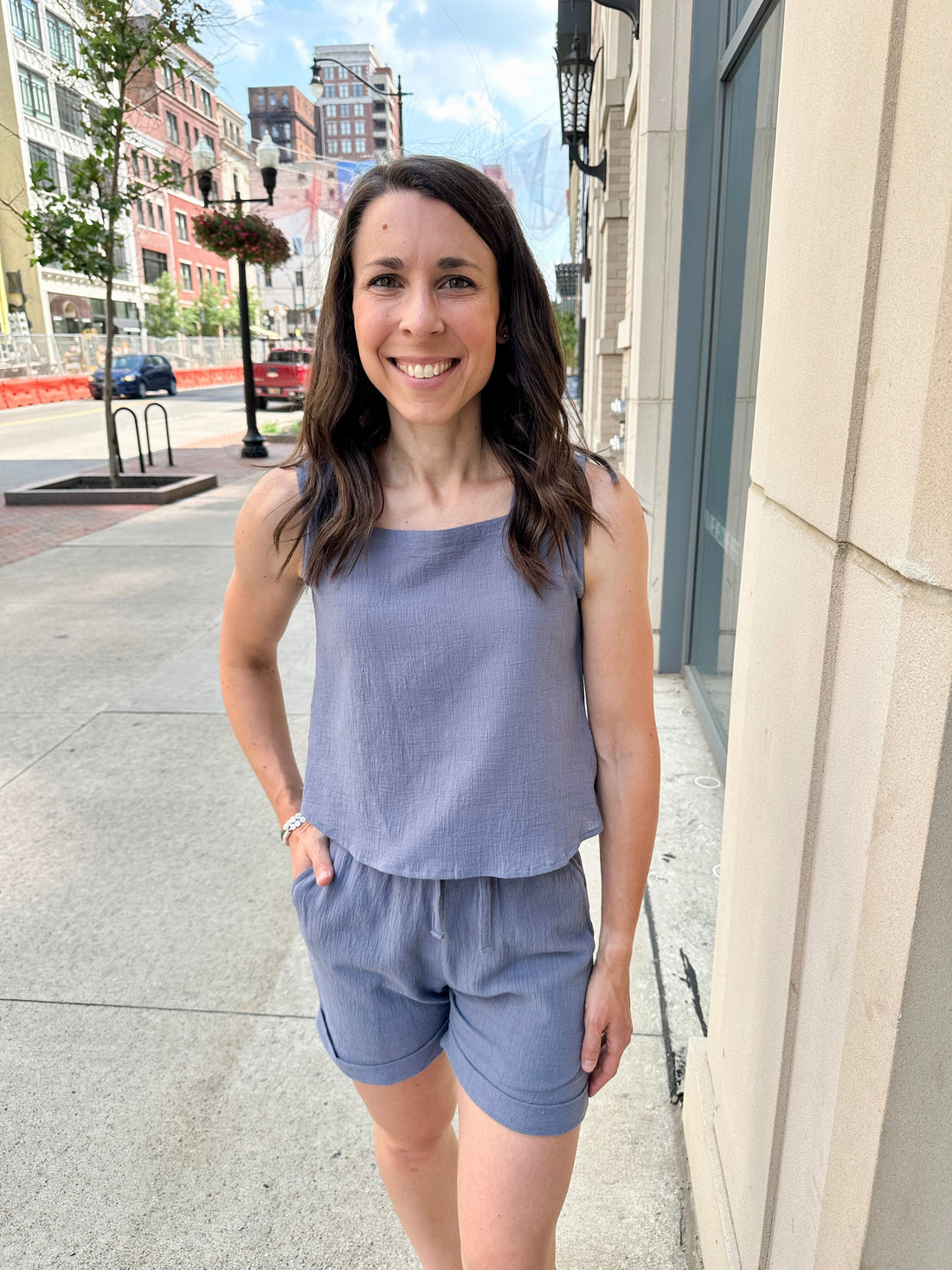 Sleeveless Square Neck Top