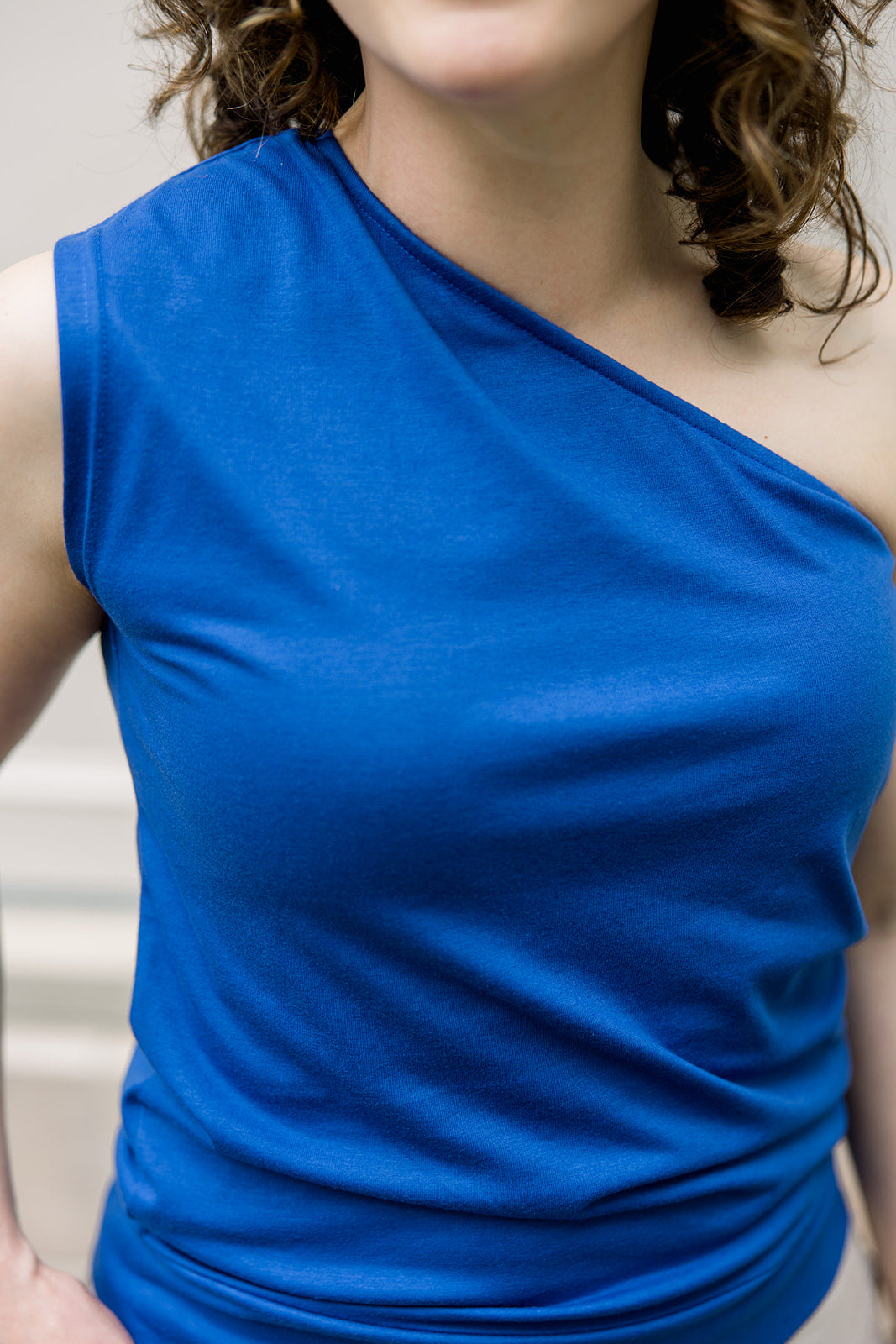 One Shoulder Knit Top