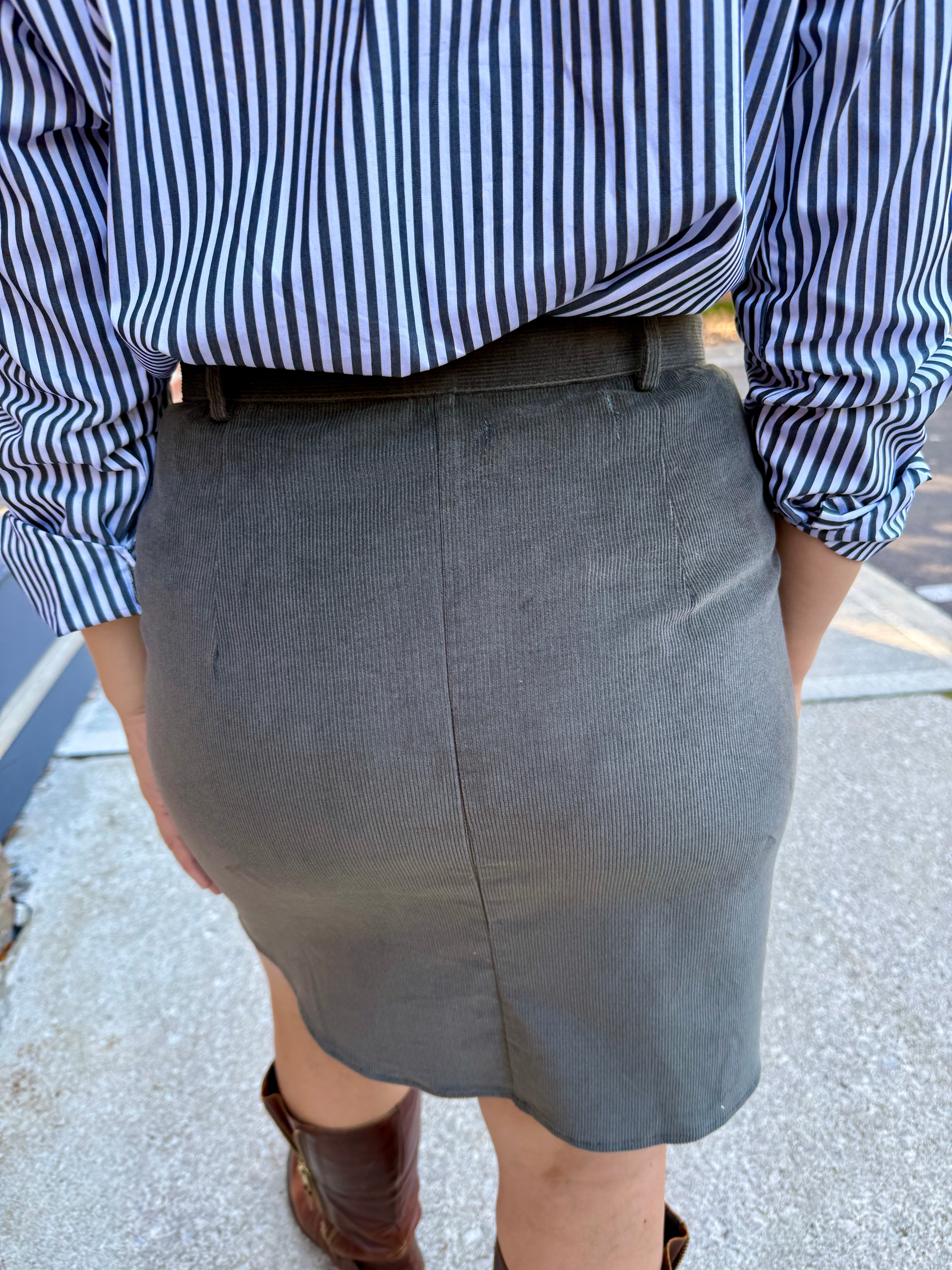 Corduroy Mini Skirt