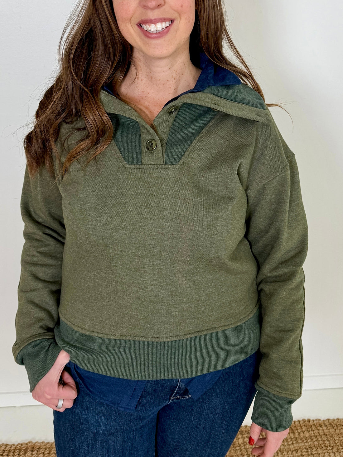 Fleece Henley Pull-Over