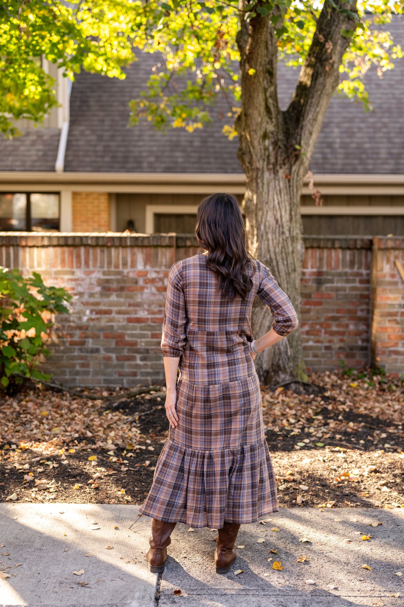 Button Front Tiered Dress