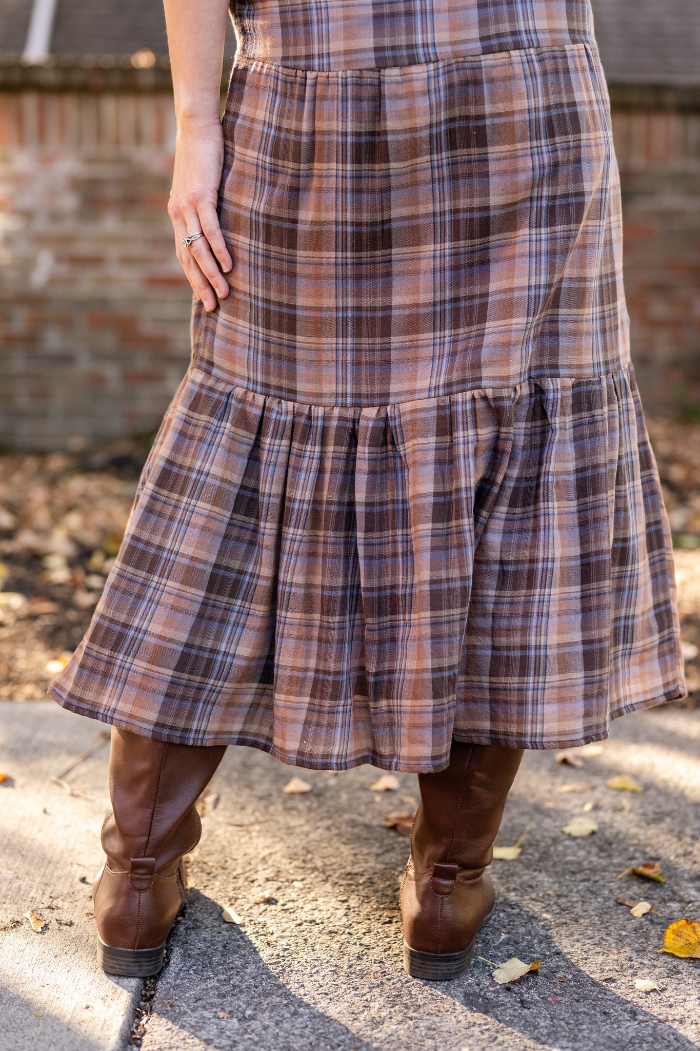 Button Front Tiered Dress