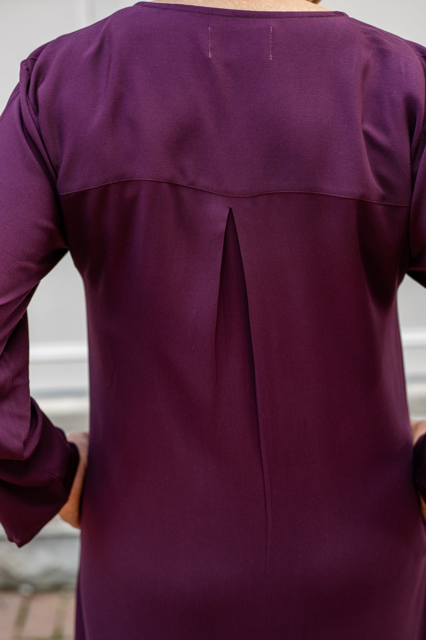 V-Neck Tunic Button-Up Dress