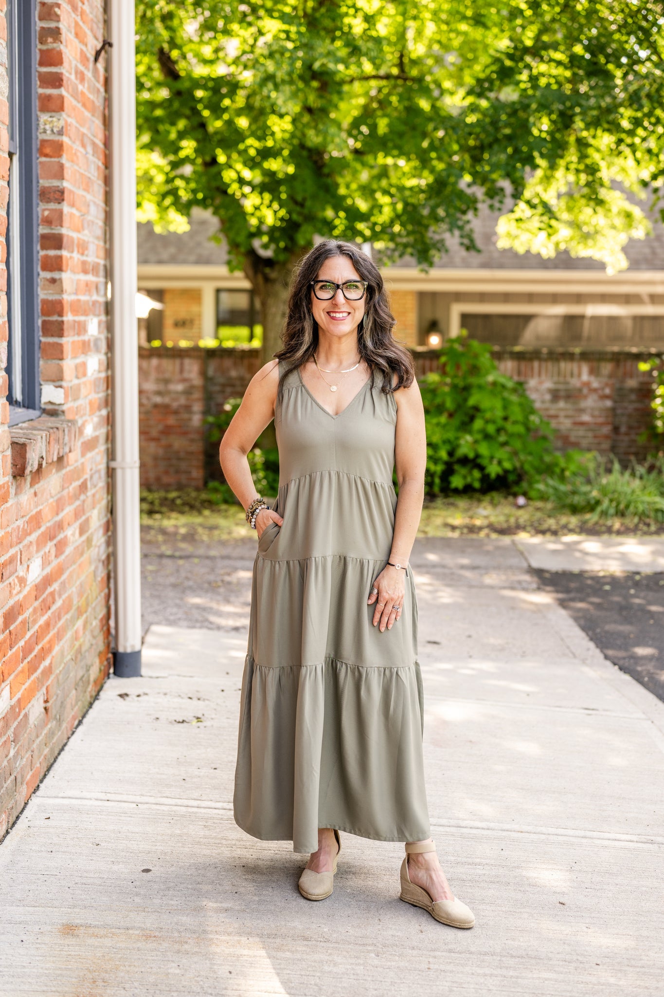 Meryl Sleeveless Tiered Maxi Dress
