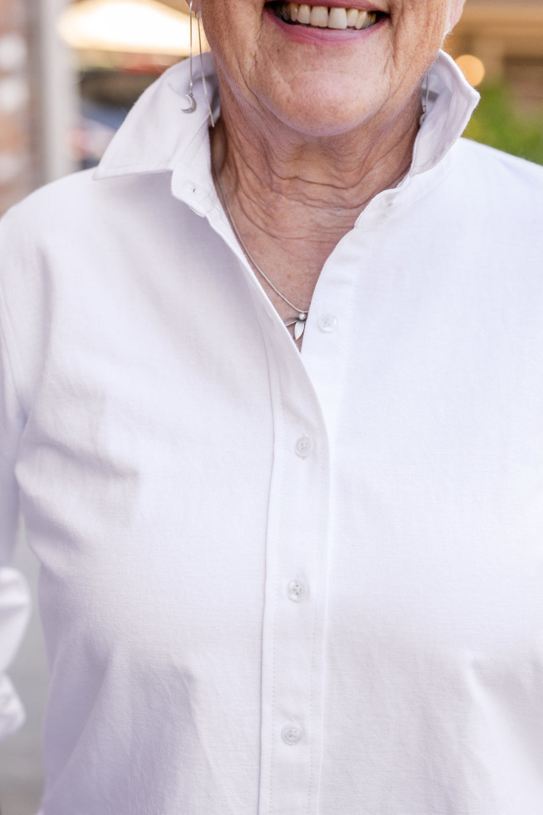 Tunic Button Up with Curve Split Hem