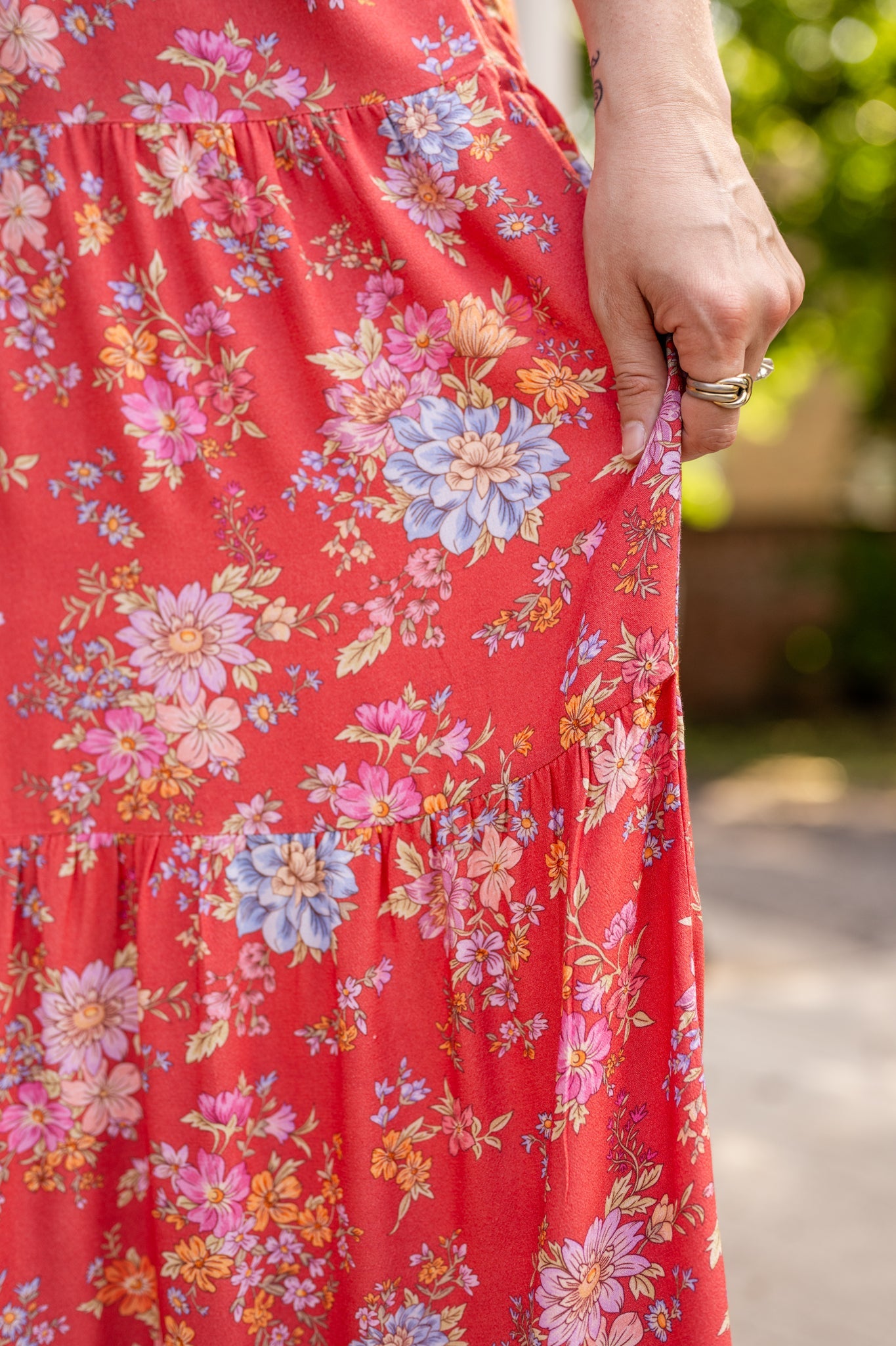 Meryl Sleeveless Tiered Maxi Dress