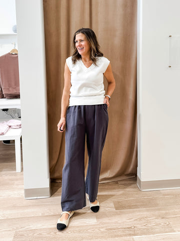 Pull-On Linen Pant
