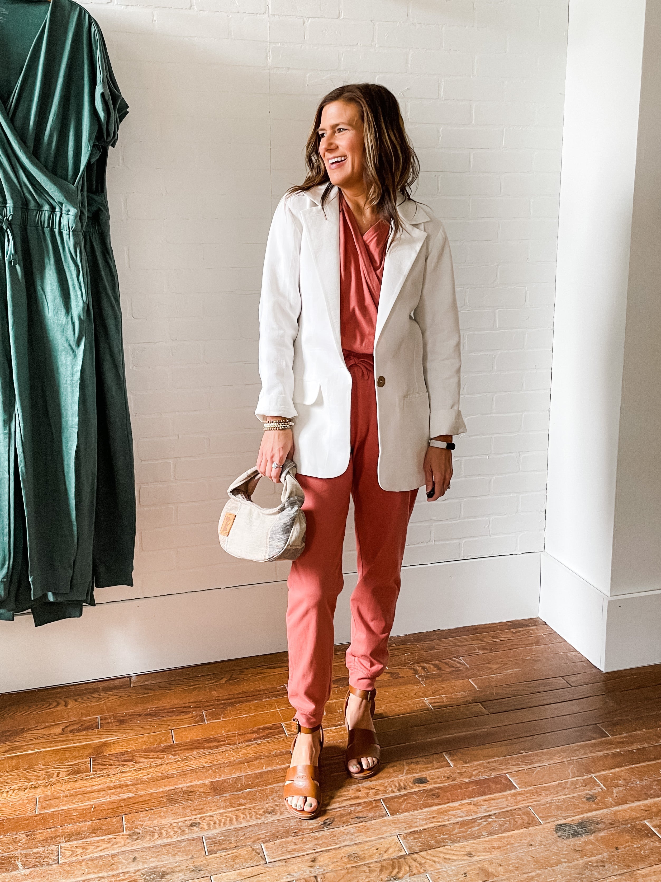 Woven Blazer - Soft White