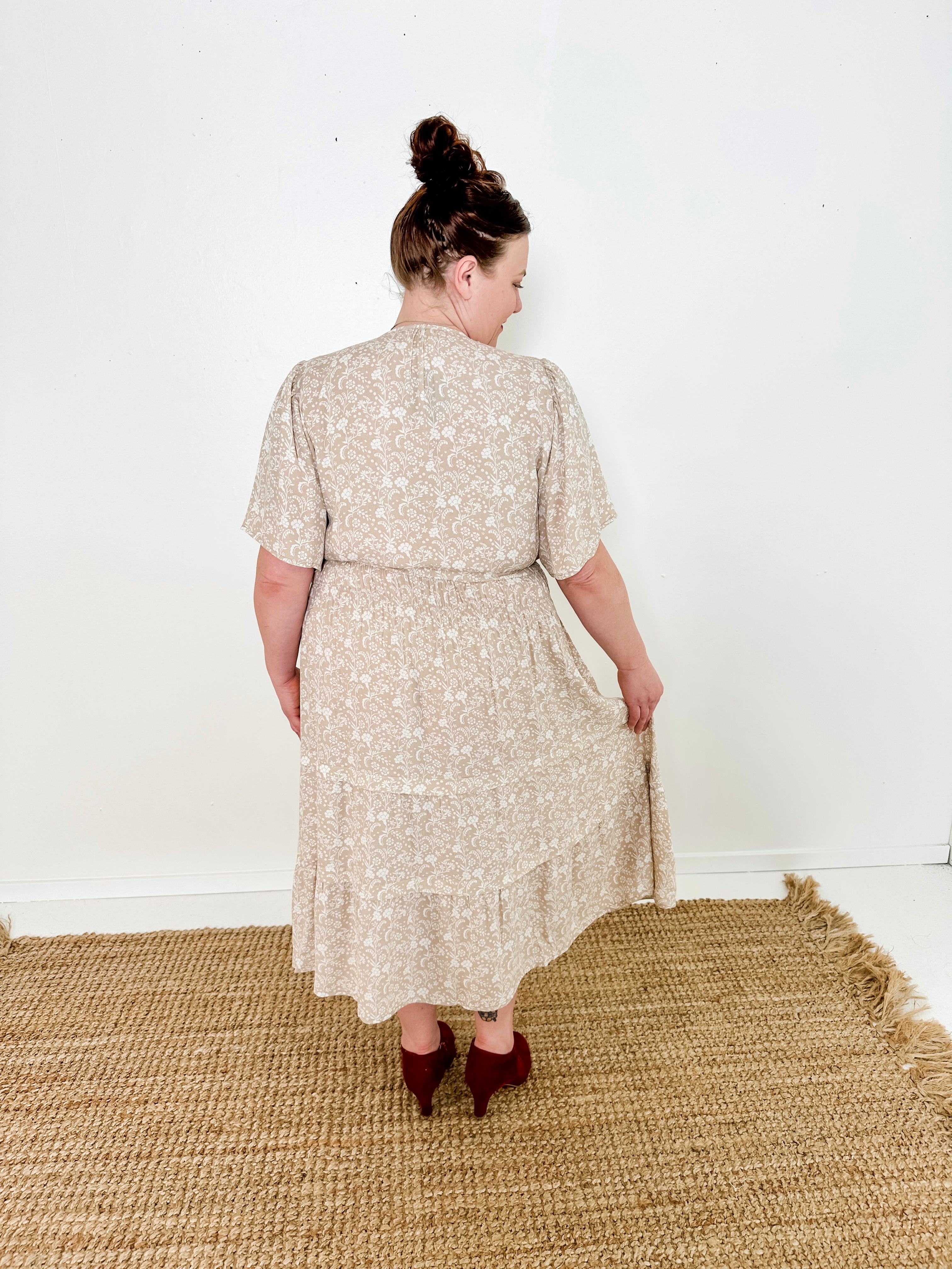 Portofino Midi Dress with Short Sleeves