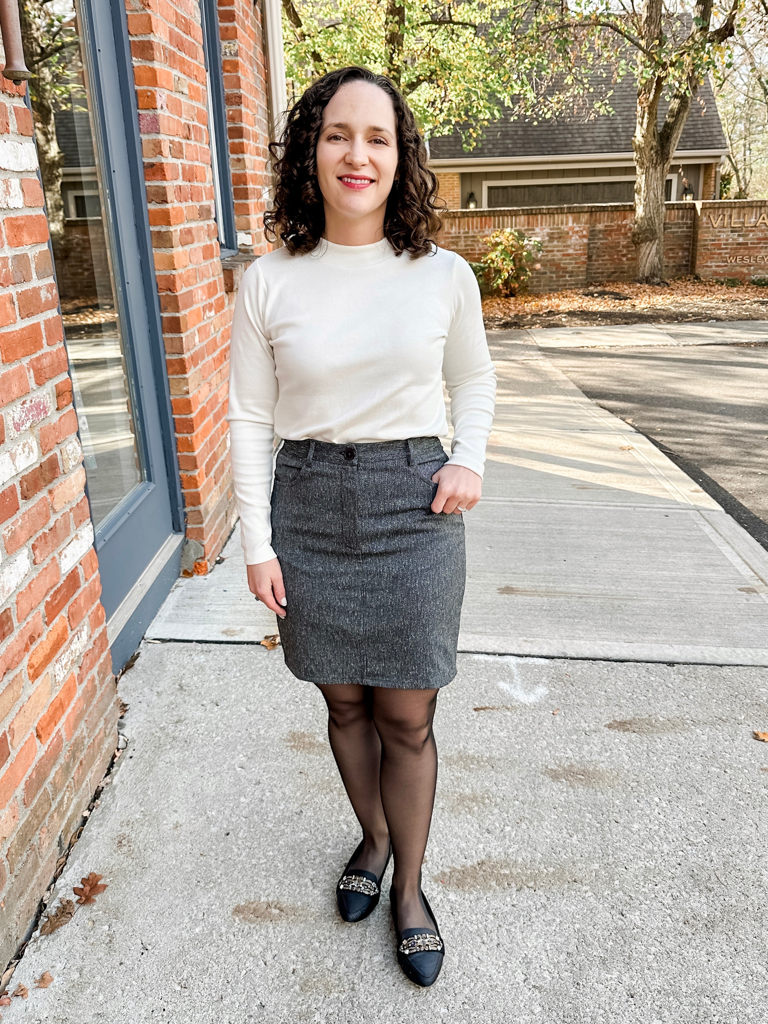 Long Sleeve Low Mock Top