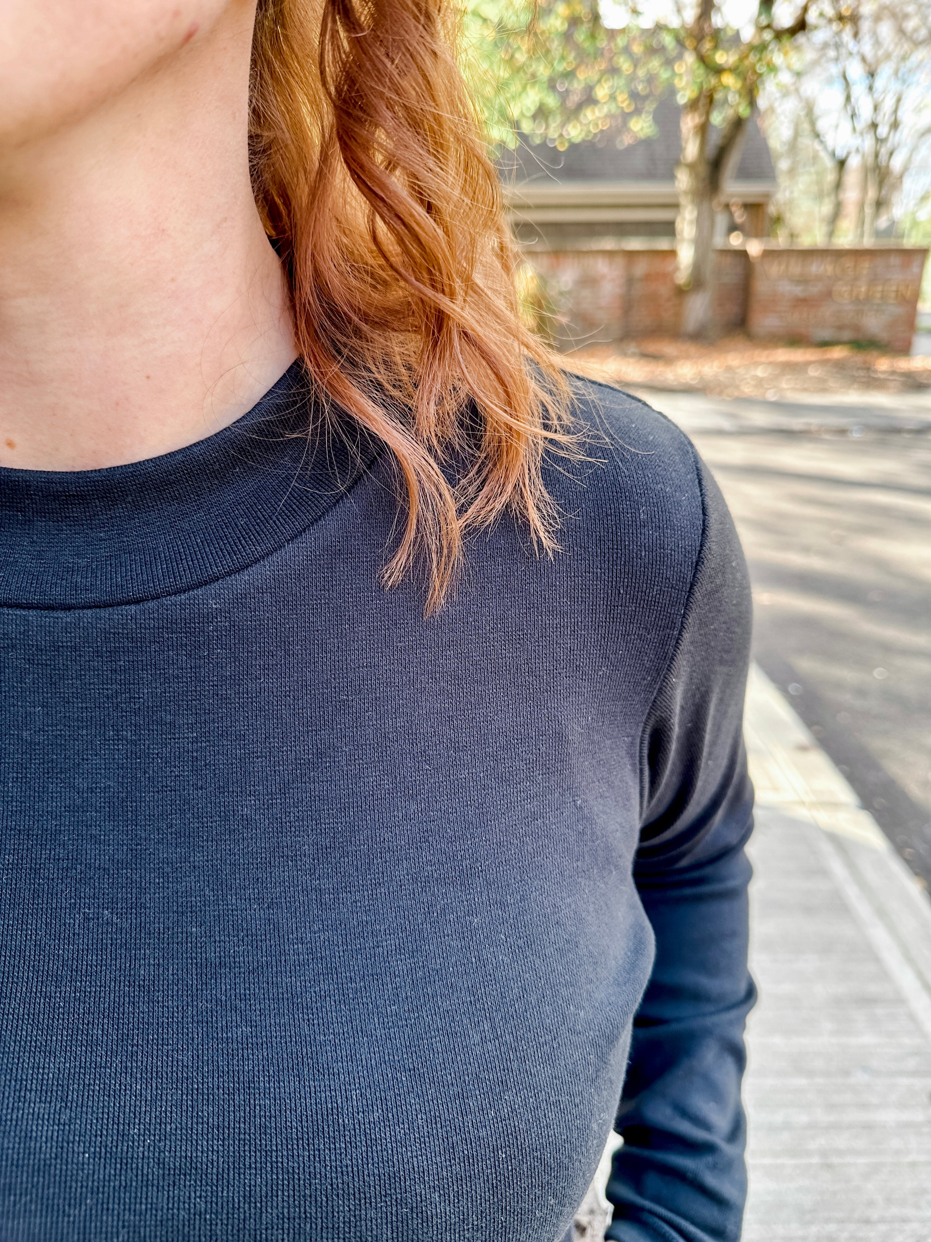 Long Sleeve Low Mock Top